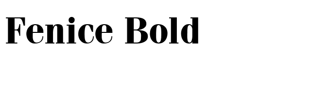 Fenice Bold font preview