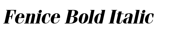 Fenice Bold Italic font preview