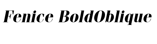 Fenice BoldOblique font preview