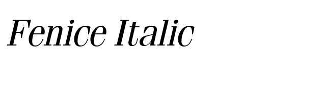 Fenice Italic font preview