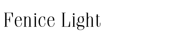 Fenice Light font preview