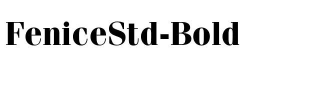 FeniceStd-Bold font preview