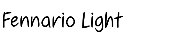 Fennario Light font preview