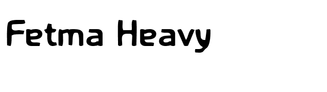 Fetma Heavy font preview