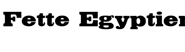 Fette Egyptienne font preview