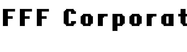 FFF Corporate Bold Extended font preview