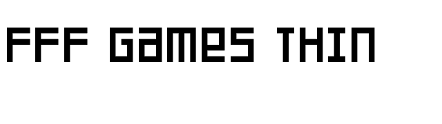 FFF Games Thin font preview