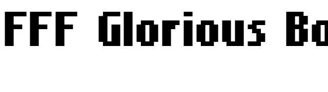 FFF Glorious Bold font preview