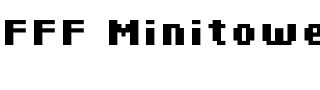 FFF Minitower Bold Extended font preview