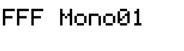 FFF Mono01 font preview