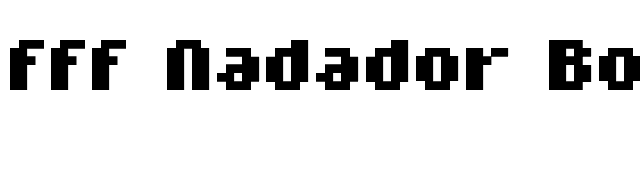 FFF Nadador Bold Tight font preview