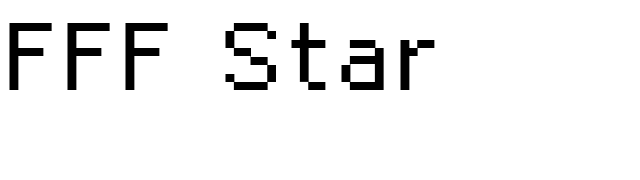 FFF Star font preview