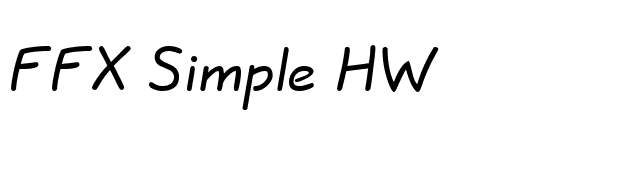 FFX Simple HW font preview