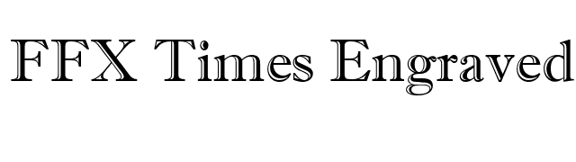 FFX Times Engraved font preview