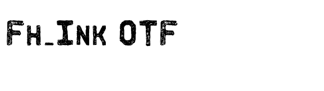 Fh_Ink OTF font preview