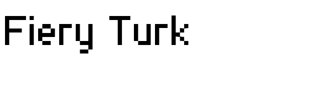 Fiery Turk font preview