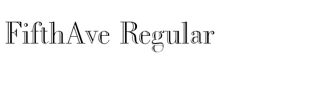 FifthAve Regular font preview