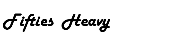 Fifties Heavy font preview