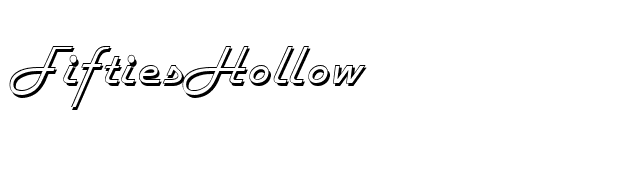 FiftiesHollow font preview