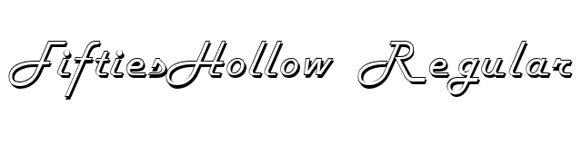 FiftiesHollow Regular font preview