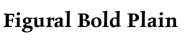 Figural Bold Plain font preview