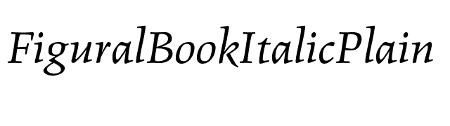 FiguralBookItalicPlain font preview