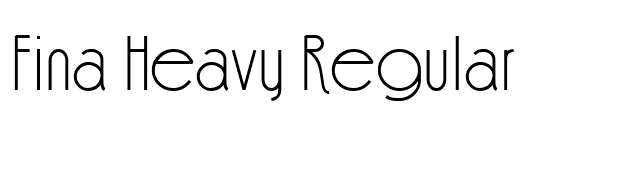 Fina Heavy Regular font preview