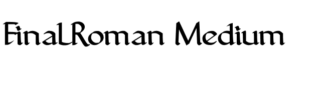 FinalRoman Medium font preview