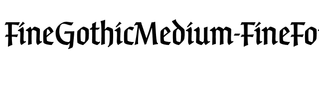 FineGothicMedium-FineFonts font preview