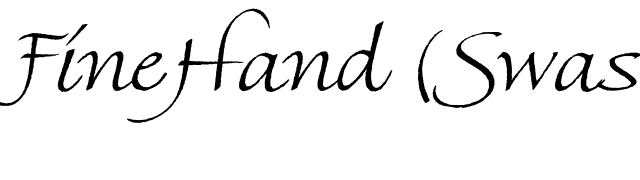 FineHand (SwashCaps) font preview