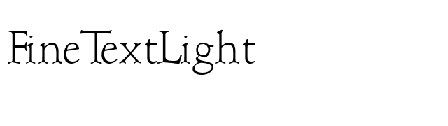 FineTextLight font preview