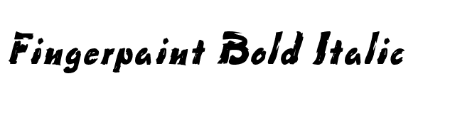 Fingerpaint Bold Italic font preview