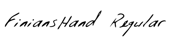 FiniansHand Regular font preview