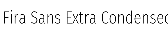 Fira Sans Extra Condensed ExtraLight font preview