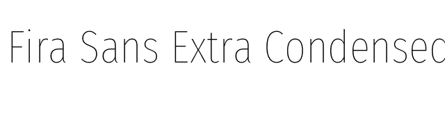 Fira Sans Extra Condensed Thin font preview