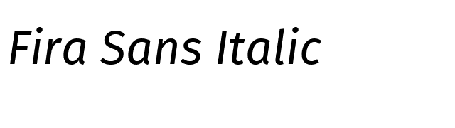 Fira Sans Italic font preview