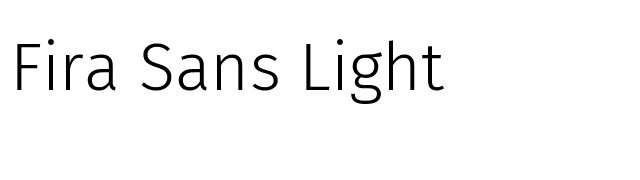 Fira Sans Light font preview