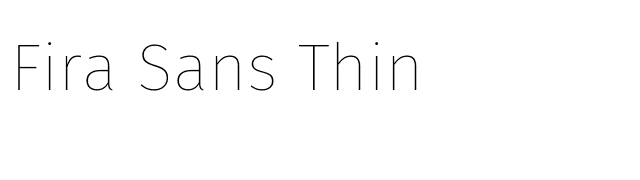 Fira Sans Thin font preview