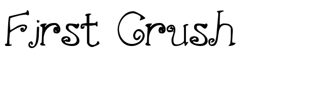 First Crush font preview