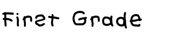 First Grade font preview