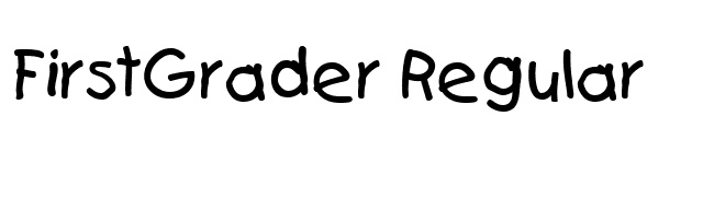 FirstGrader Regular font preview