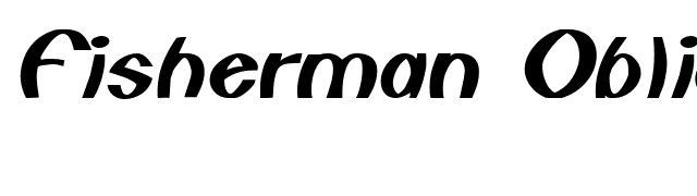 Fisherman Oblique font preview