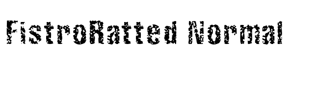 FistroRatted Normal font preview