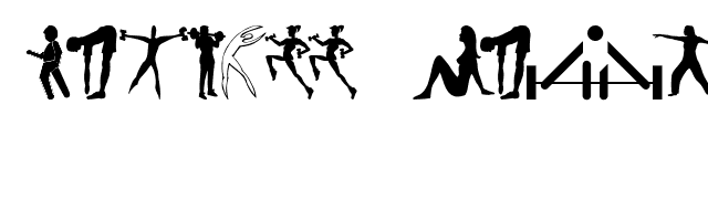 Fitness Silhouettes font preview