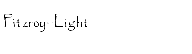 Fitzroy-Light font preview