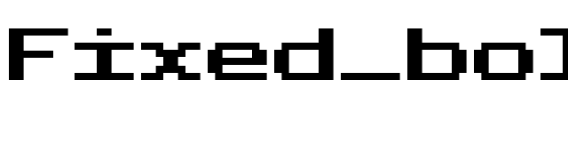 Fixed_bold font preview