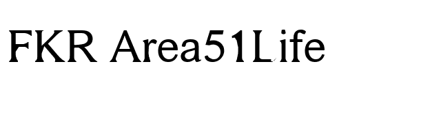 FKR Area51Life font preview