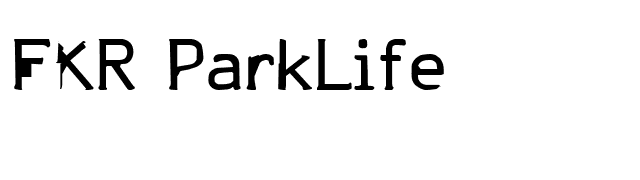 FKR ParkLife font preview