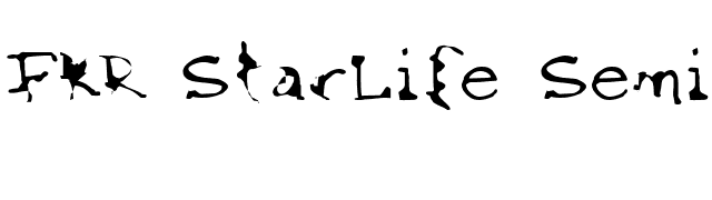 FKR StarLife SemiBold font preview