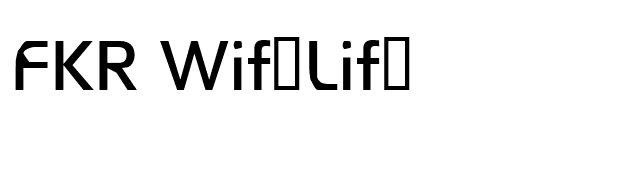 FKR WifeLife font preview